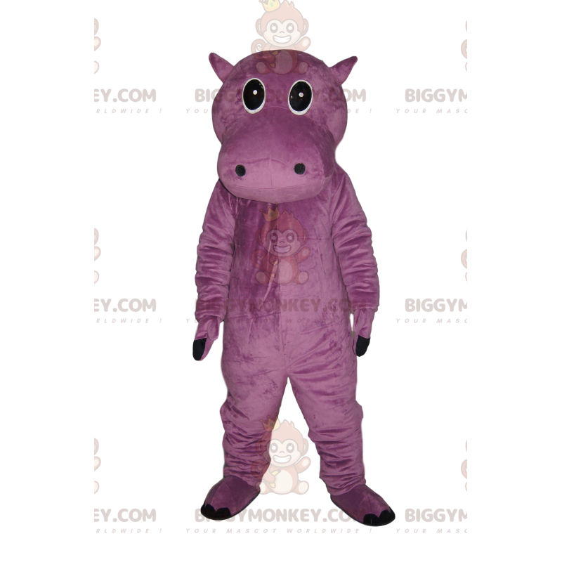 Bardzo ładny fioletowy kostium maskotka hipopotam BIGGYMONKEY™