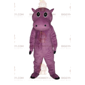 Traje de mascote de hipopótamo roxo muito fofo BIGGYMONKEY™ –