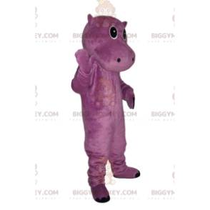 Traje de mascote de hipopótamo roxo muito fofo BIGGYMONKEY™ –