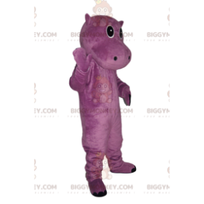 Very Cute Purple Hippopotamus BIGGYMONKEY™ Mascot Costume –