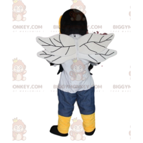 BIGGYMONKEY™ Costume da mascotte calabrone con jersey bianco e