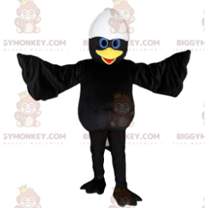 BIGGYMONKEY™ maskotkostume fra Calimero, den sorte and med sin