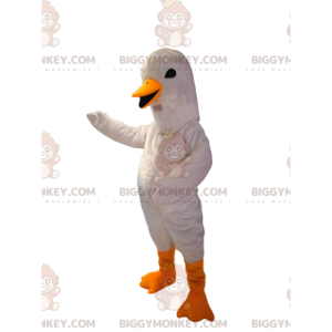 Disfraz de mascota White Goose BIGGYMONKEY™ con un aspecto