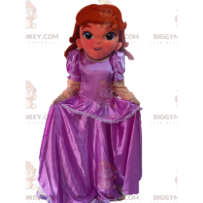 Kostium maskotka Księżniczka BIGGYMONKEY™ z fioletową satynową