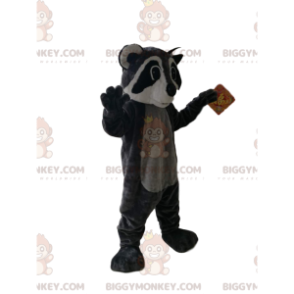 Zwart en grijze wasbeer BIGGYMONKEY™ mascottekostuum -