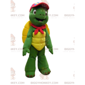 Fantasia de mascote divertida tartaruga BIGGYMONKEY™ com gorro