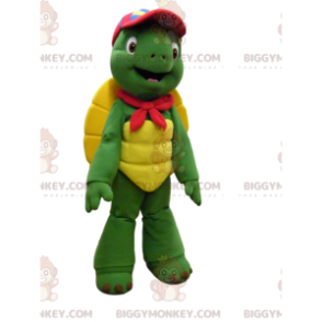 Fun Turtle BIGGYMONKEY™ Mascot Costume With Red Cap -