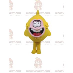 Costume de mascotte BIGGYMONKEY™ de poisson jaune très farfelu