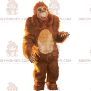 BIGGYMONKEY™ Ruskea All Hairy Gorilla Monkey Mascot -asu -