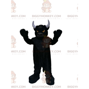 Kostium maskotki BIGGYMONKEY™ Bardzo zwierzęcy czarny byk z