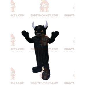 BIGGYMONKEY™ mascottekostuum Zeer beestachtige zwarte stier met