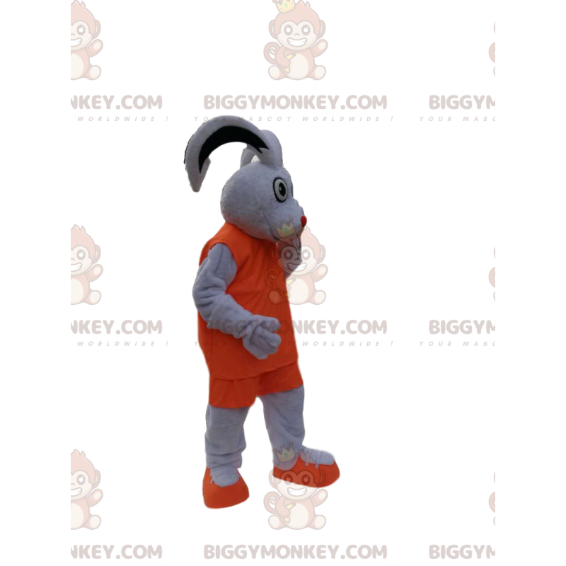 Disfraz de mascota de conejo blanco BIGGYMONKEY™ con ropa