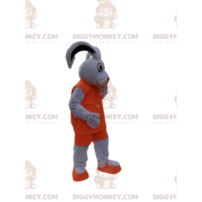 Fantasia de mascote de coelho branco BIGGYMONKEY™ com roupas