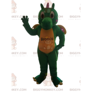 Green and Yellow Dragon BIGGYMONKEY™ Mascot Costume -