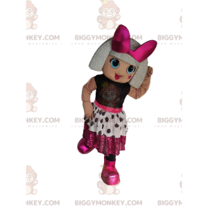 Costume da mascotte BIGGYMONKEY™ per bambina con acconciatura