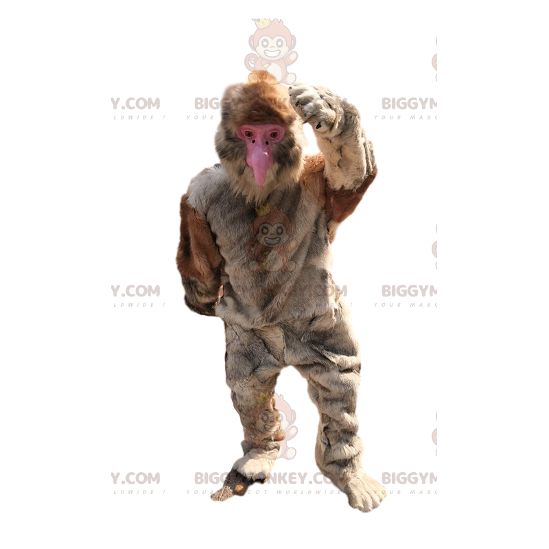 Disfraz de mascota Big Ape BIGGYMONKEY™ con pelaje beige -