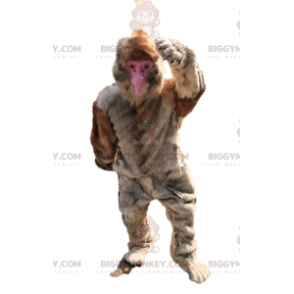 Big Ape BIGGYMONKEY™ Maskottchen-Kostüm mit beigem Fell -