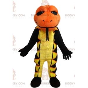 Costume de mascotte BIGGYMONKEY™ de salamandre jaune et noir