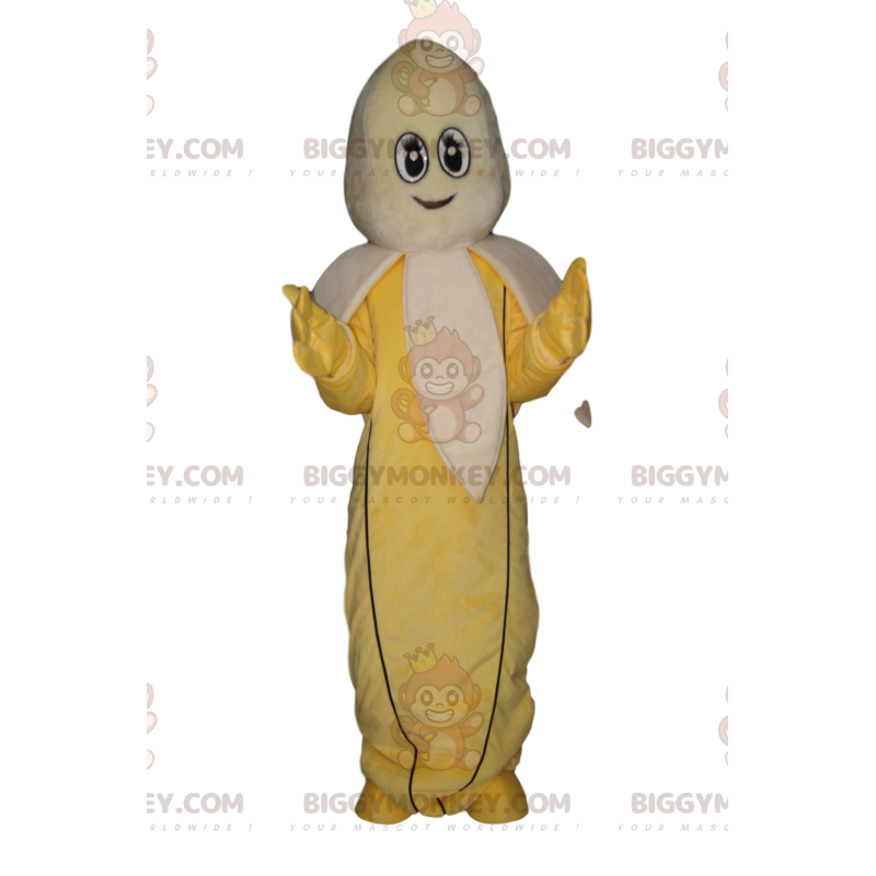 Banana BIGGYMONKEY™ Costume da mascotte con uno sguardo e un