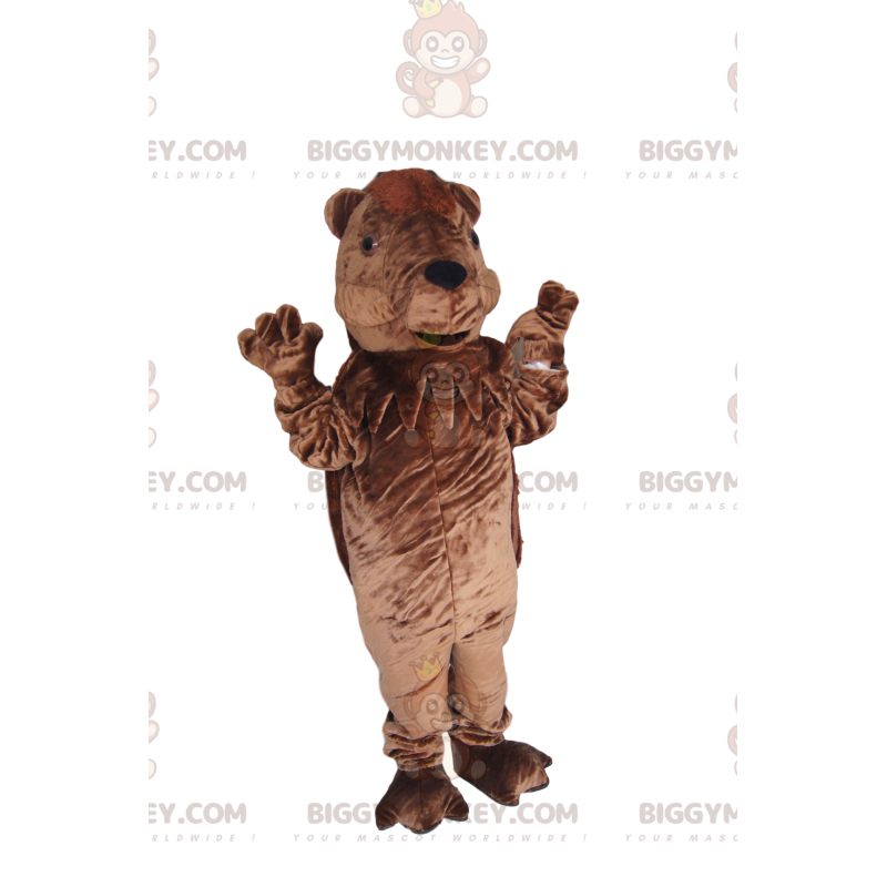 Costume mascotte BIGGYMONKEY™ da orso bruno molto giocoso -