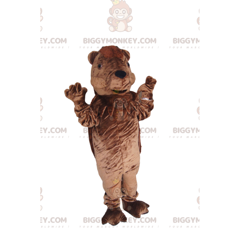 Πολύ παιχνιδιάρικη στολή μασκότ BIGGYMONKEY™ καφέ αρκούδας -