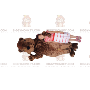 Costume de mascotte BIGGYMONKEY™ d'ours marron très enjoué -