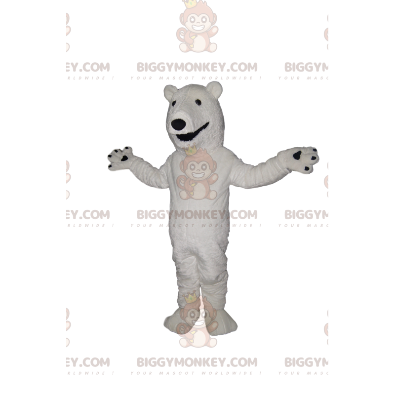 Costume da mascotte dell'orso polare BIGGYMONKEY™ con un grande