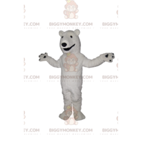 Costume de mascotte BIGGYMONKEY™ d'ours blanc avec un large