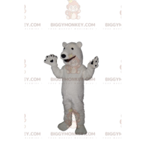 Costume de mascotte BIGGYMONKEY™ d'ours blanc avec un large