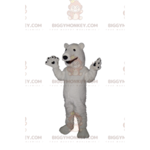 Kostium maskotka niedźwiedź polarny BIGGYMONKEY™ z wielkim