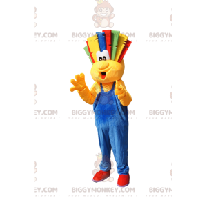 BIGGYMONKEY™ Mascot Costume Yellow Man With Weird Haircut –