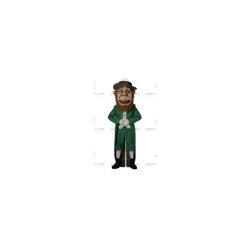 Costume de mascotte BIGGYMONKEY™ de leprechaun heureux avec une