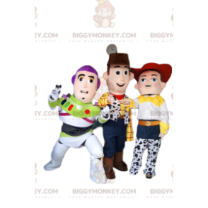 BIGGYMONKEY™ Mascot Costume Trio af Jessie, Buzz Lightyear og