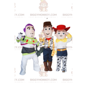 BIGGYMONKEY™-mascottekostuumtrio van Jessie, Buzz Lightyear en