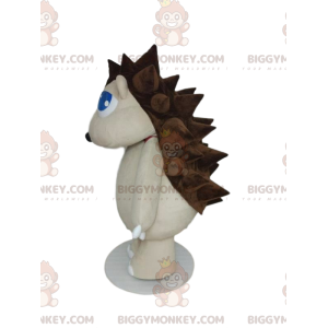 Kostým maskota BIGGYMONKEY™ Bílý ježek s hnědými brky –