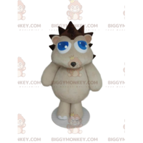 BIGGYMONKEY™ Mascot Costume White Hedgehog With Brown Quills –