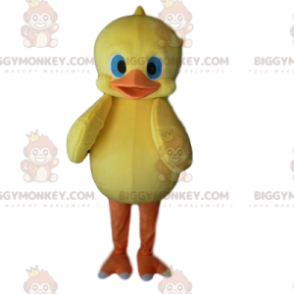 Traje de mascote BIGGYMONKEY™ Pintinho amarelo com lindos olhos