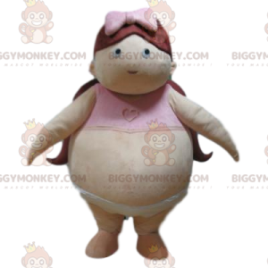 Fat Girl BIGGYMONKEY™ mascottekostuum met slipje en bralette -