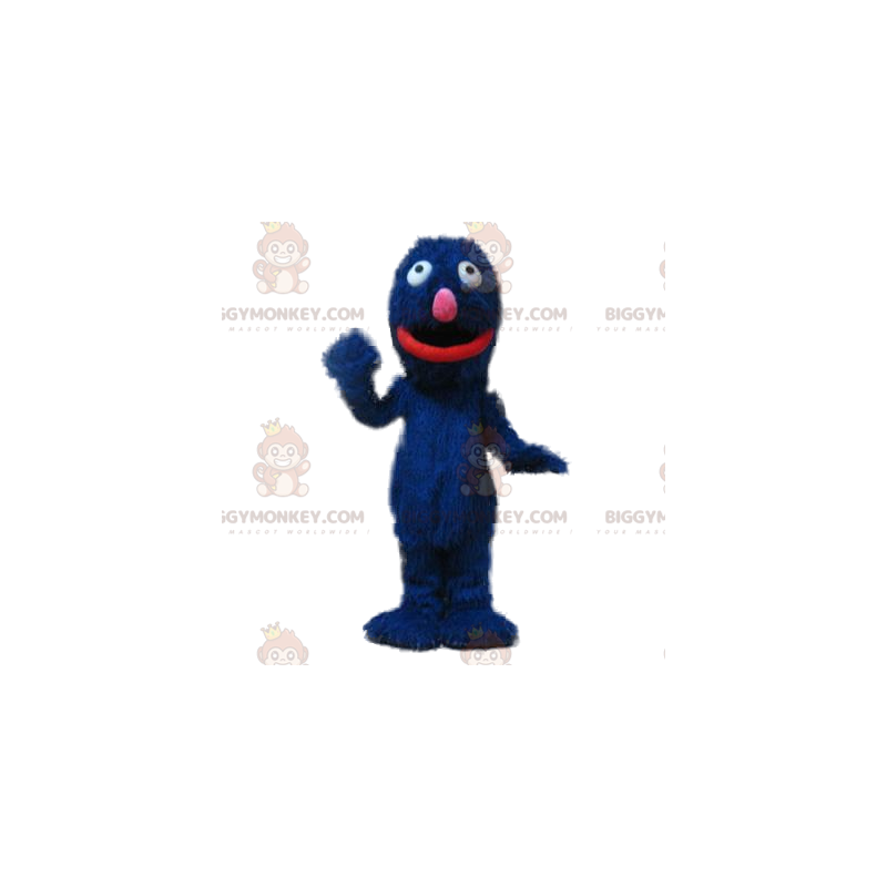 BIGGYMONKEY™ Costume da mascotte da piccolo mostro peloso blu