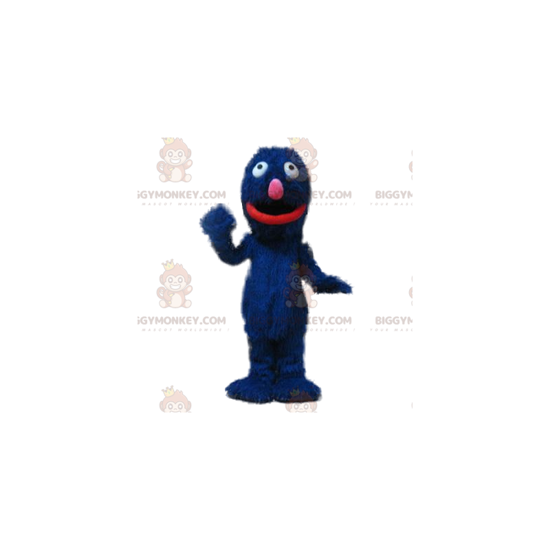 Costume de mascotte BIGGYMONKEY™ de petit monstre bleu poilu