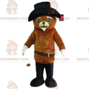 Traje de mascote do Gato de Botas BIGGYMONKEY™ com lindo chapéu