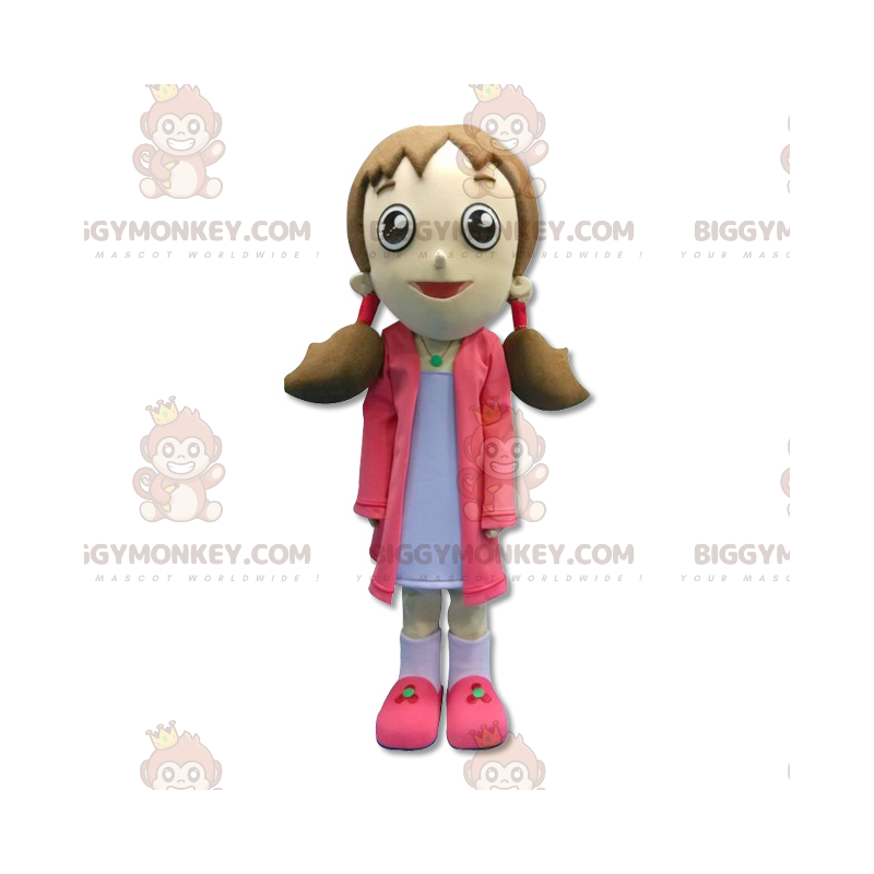 BIGGYMONKEY™-mascottekostuum met staartjes voor meisjes -