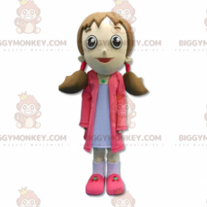 Disfraz de mascota BIGGYMONKEY™ para niña con coletas -