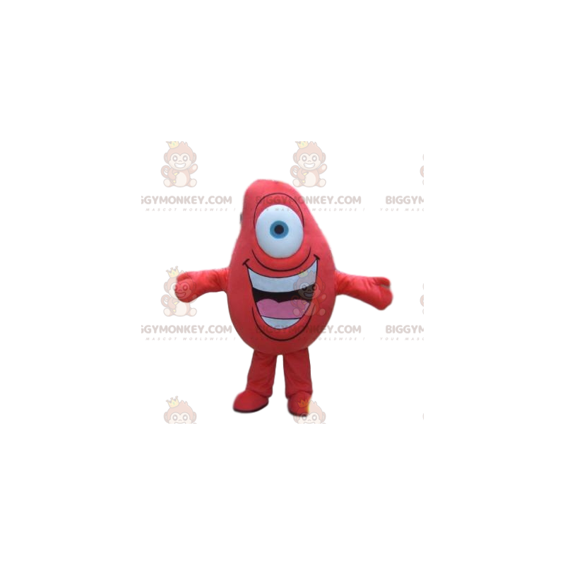 Red Character BIGGYMONKEY™ Mascot Costume with One Eye and Huge