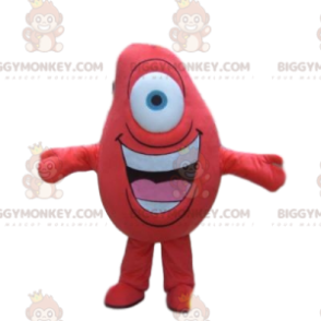 Red Character BIGGYMONKEY™ Mascot Costume with One Eye and Huge