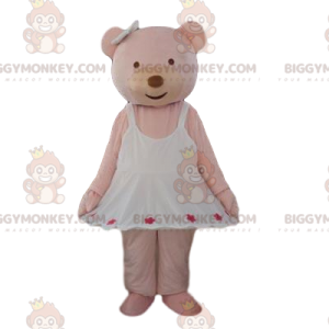 Cream Bear BIGGYMONKEY™ Maskottchen-Kostüm mit niedlichem