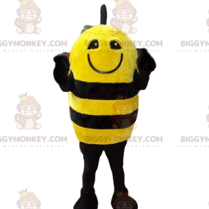 Rolig gul och svart bi BIGGYMONKEY™ maskotdräkt - BiggyMonkey
