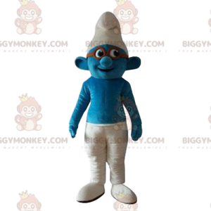 BIGGYMONKEY™ Silmälasillinen Smurffi maskottiasu -