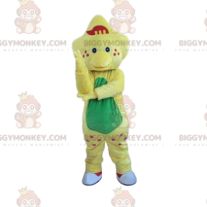 Costume de mascotte BIGGYMONKEY™ de dinosaure jaune pâle avec