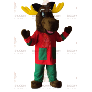 Costume de mascotte BIGGYMONKEY™ de renne avec une jolie tenue